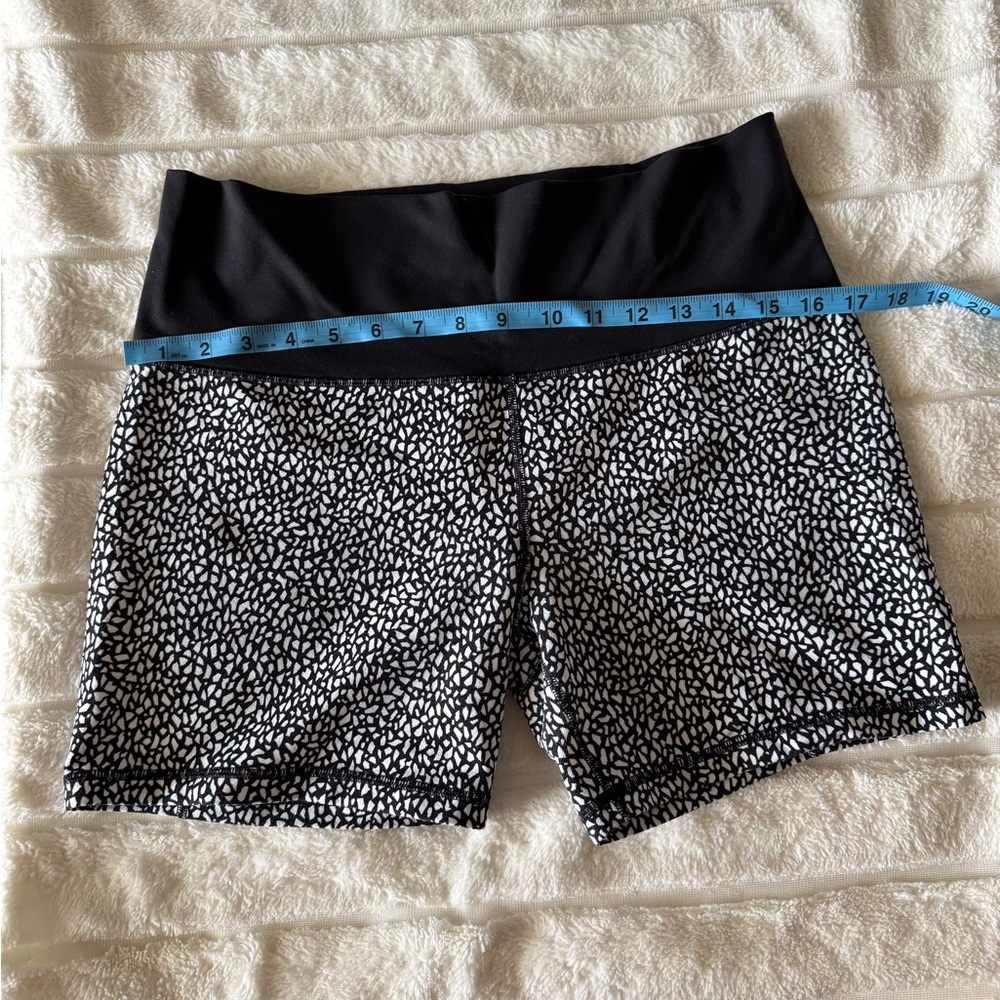 lululemon athletica Black and White Bike Shorts